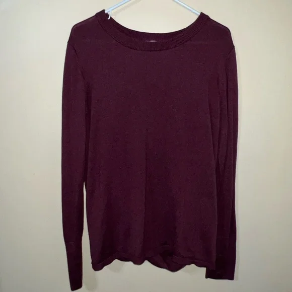 Lululemon Bring It Backbend Cashmere Blend Sweater Maroon Medium - Picture 4 of 8